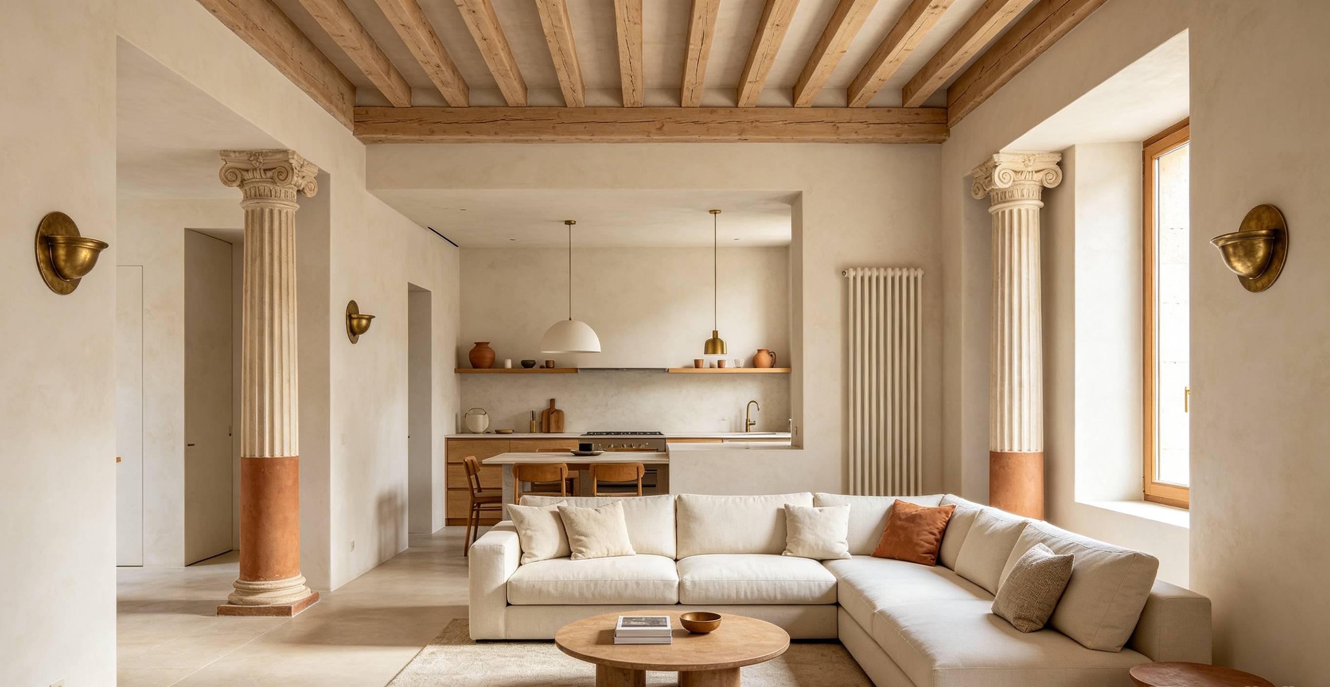 Hellenic Harmony: An Ancient Greek Style Small Apartment